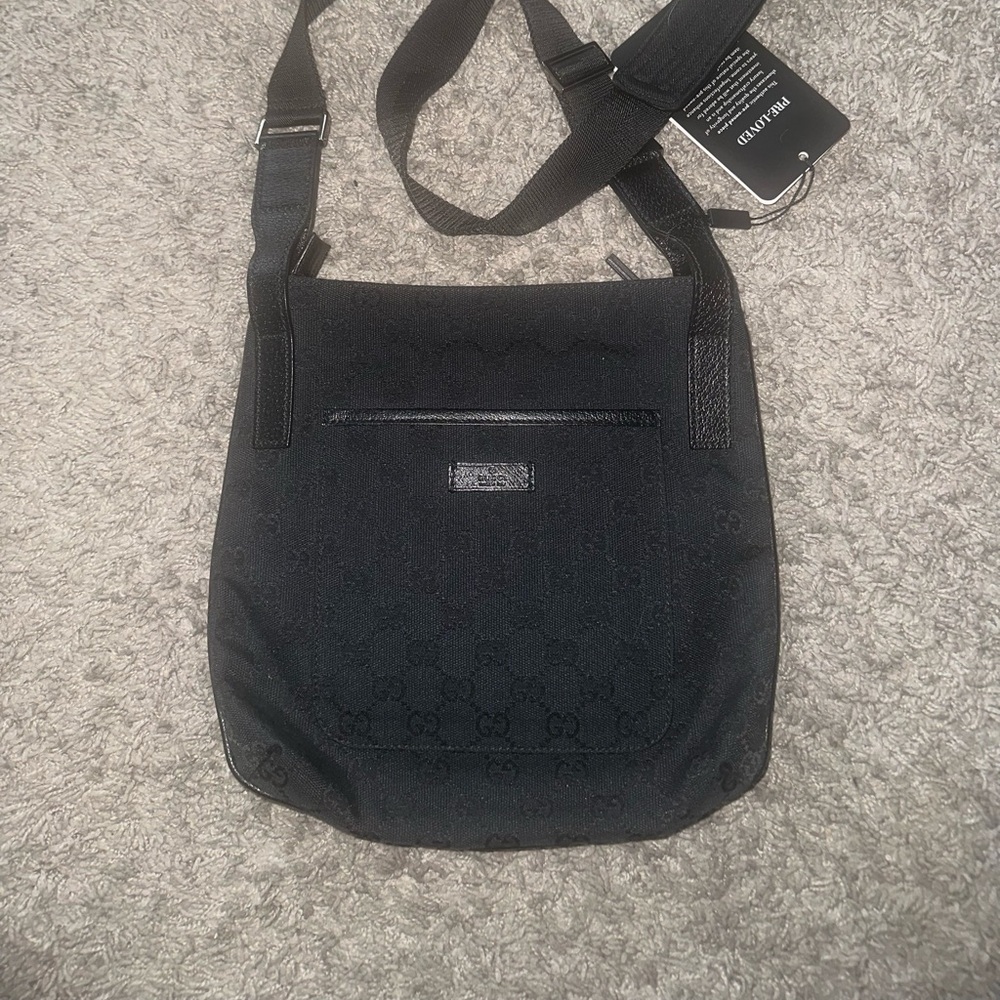 New Black Gucci Messenger Bag